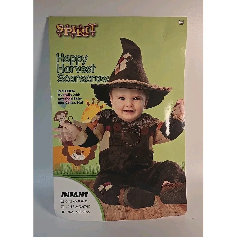 Pumpkin Patch Happy Harvest Scarecrow Halloween Infant Child Costume 18-24 mths